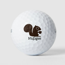 Pelotas De Golf Ardilla con nombre personalizado Cuadros de madera