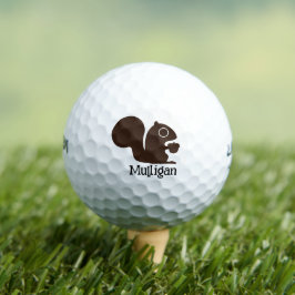 Pelotas De Golf Ardilla con nombre personalizado Cuadros de madera