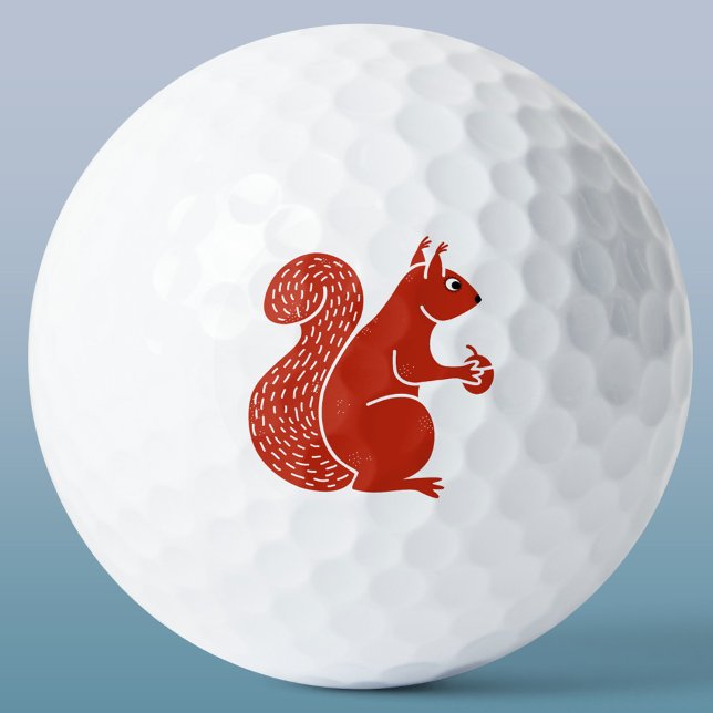 Pelotas De Golf ardilla roja (Red squirrel golf ball)