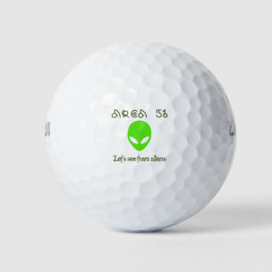 Pelotas De Golf Área 51 Veamos a los alienígenas