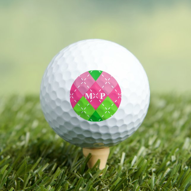 Pelotas De Golf Argel rosa y verde con puntas blancas (Camiseta in situ)