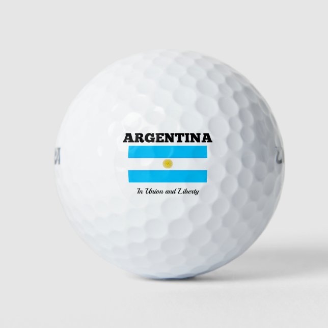 Pelotas De Golf Argentina - Bandera y Motto (Anverso)