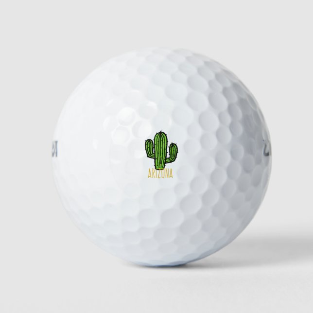 Pelotas De Golf Arizona Cactus - AZ Souvenir (Anverso)