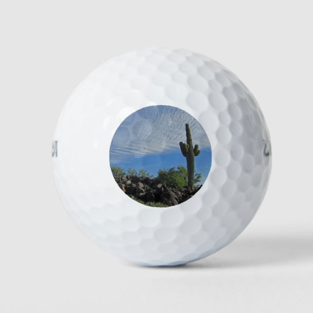 Pelotas De Golf Arizona Saguaro Cactus Foto Desert Southwest (Anverso)