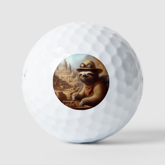 Pelotas De Golf Arqueólogo Sloth (Anverso)
