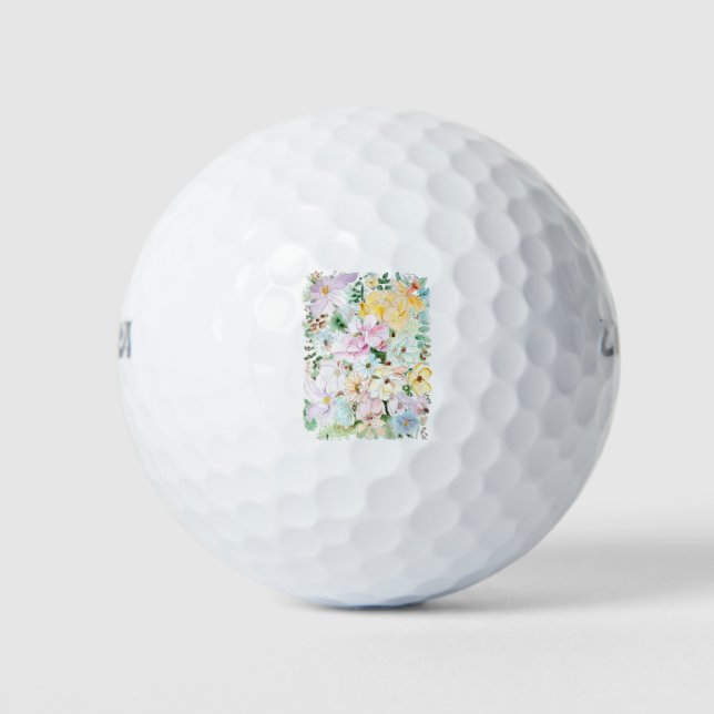 Pelotas De Golf arreglo de flores y hojas 2021 (Anverso)