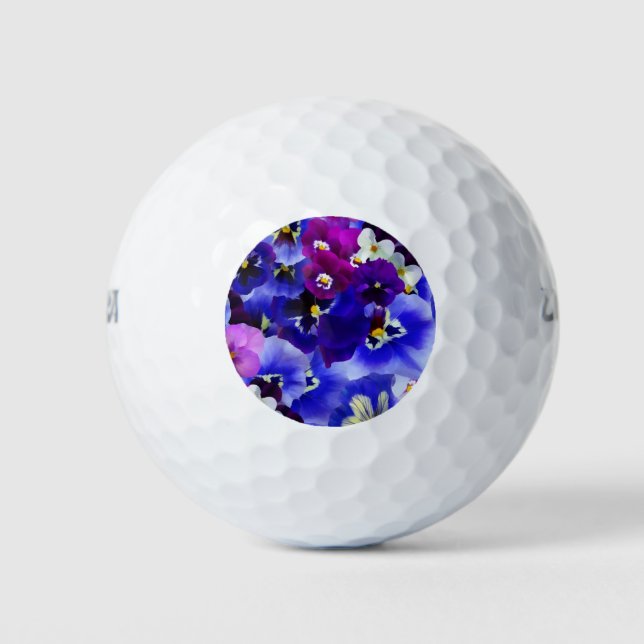 Pelotas De Golf Arreglo de las flores azules (Anverso)