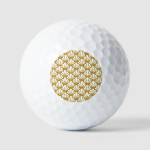 Pelotas De Golf Art Deco, con un patrón geométrico floral sin cost