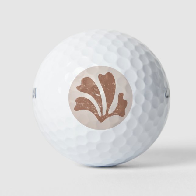 Pelotas De Golf Arte abstracto algas marrones, kelp (Anverso)