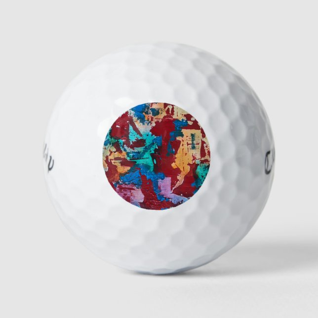 Pelotas De Golf Arte abstracto con las manos y las máscaras (Anverso)