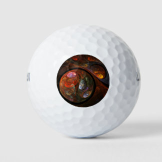 Pelotas De Golf Arte abstracto de conexión fluida