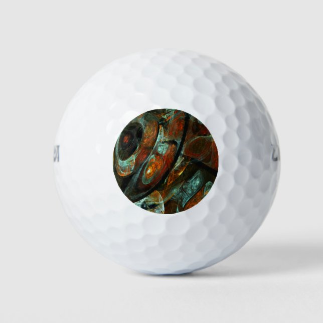 Pelotas De Golf Arte abstracto de división de tiempo (Anverso)