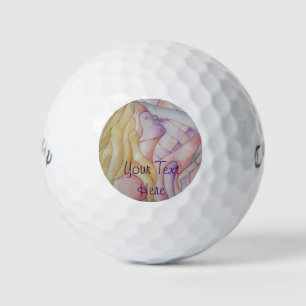 Pelotas De Golf arte abstracto multicolor rosa señora retro
