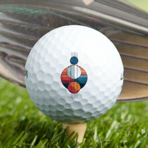 Pelotas De Golf Arte Bauhaus en cinco líneas y esferas