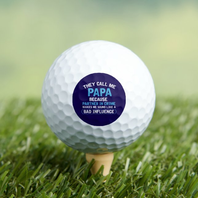 Pelotas De Golf Arte con palabras de Cool Dad Papa  (Camiseta in situ)