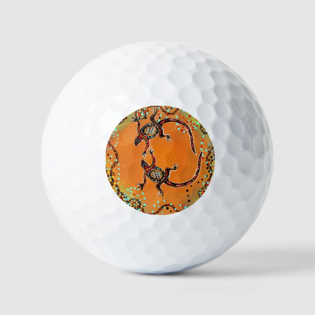 PELOTAS DE GOLF ARTE DE AUSTRALIA               (Anverso)