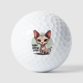 Pelotas De Golf Arte de dibujos animados divertidos de papá gato S