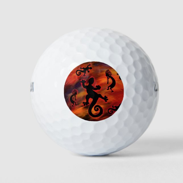 Pelotas De Golf Arte de Kokopelli (Anverso)