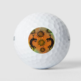 PELOTAS DE GOLF ARTE DE LIZARD DEL SUROESTE