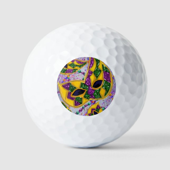 PELOTAS DE GOLF ARTE DE MARDI GRAS    (Anverso)