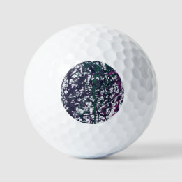 Pelotas De Golf Arte de mármol púrpura, verde y rosa