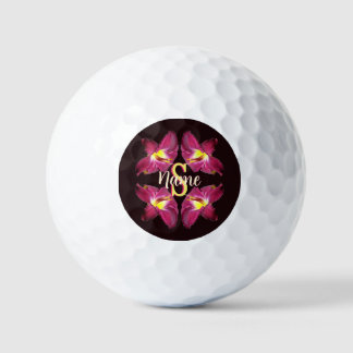 Pelotas De Golf Arte de nombre inicial de monograma personalizado
