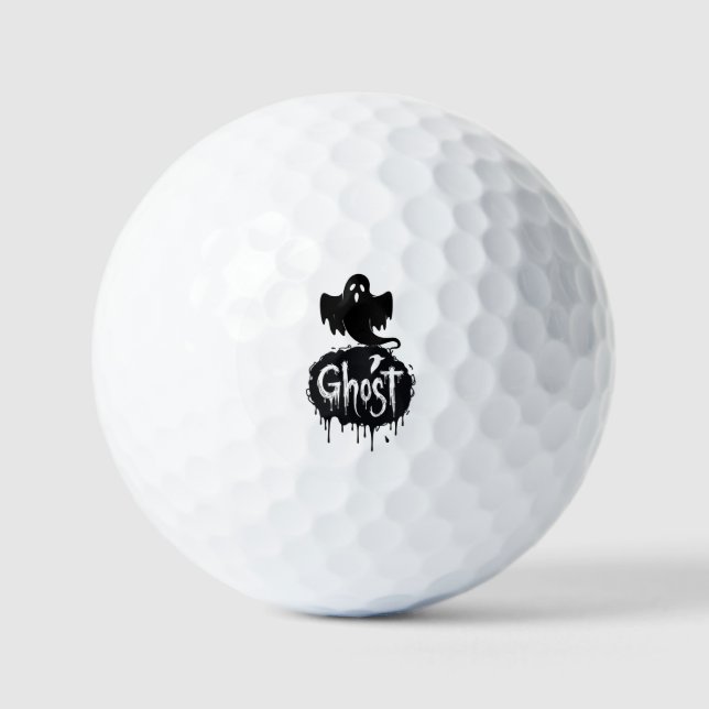 Pelotas De Golf Arte de texto goteante de terror oscuro - Fantasma (Anverso)