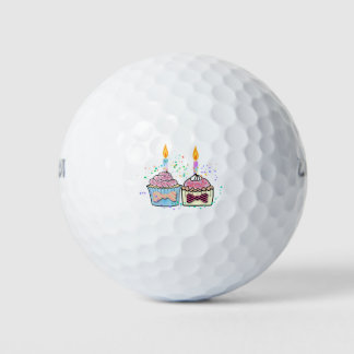 Pelotas De Golf Arte fiesta de la vela cupcak de cumpleaños