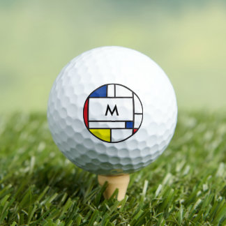 Pelotas De Golf Arte Moderno De Stijl Geométrico Minimalista Mondr