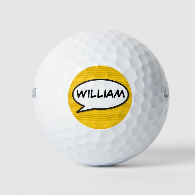 Pelotas De Golf Arte pop de historietas personalizado moderno dive (Anverso)