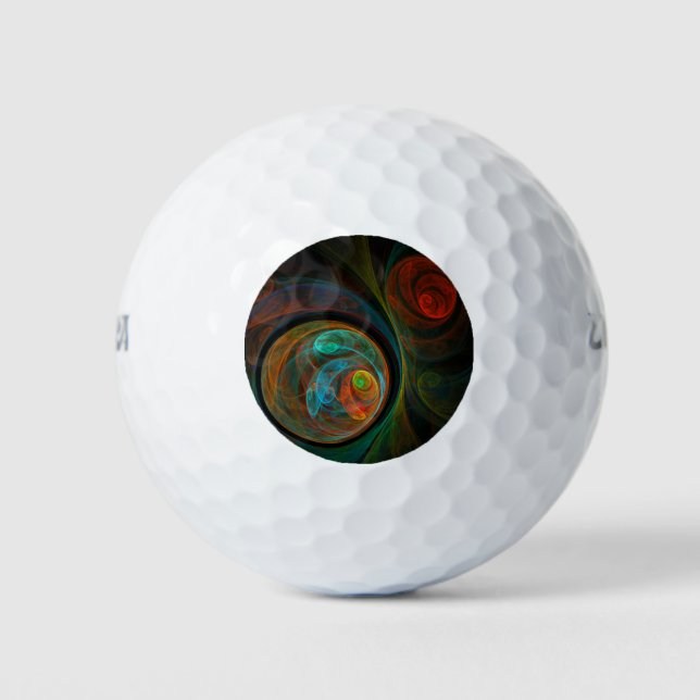 Pelotas De Golf Arte resumido azul de renacimiento (Anverso)