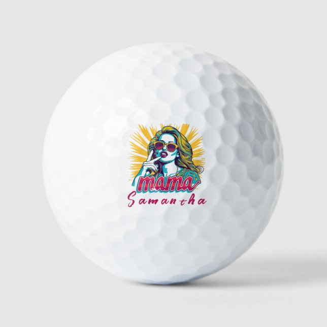 Pelotas De Golf Arte Retro Mama Pop Personalizado (5) (Anverso)