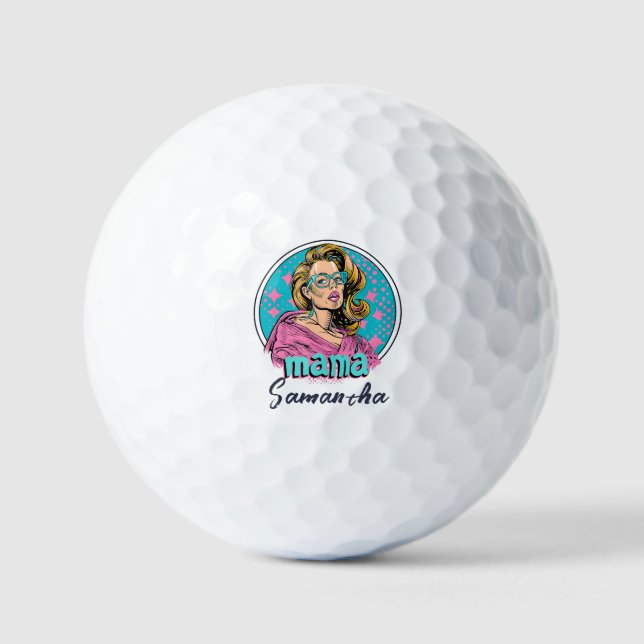 Pelotas De Golf Arte Retro Mama Pop Personalizado (8) (Anverso)