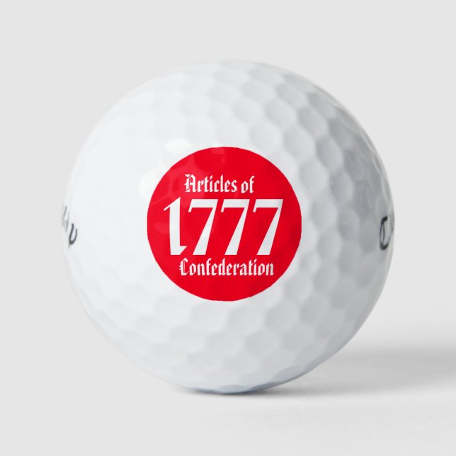 Pelotas De Golf Artículos de la Confederación 1777 (Anverso)