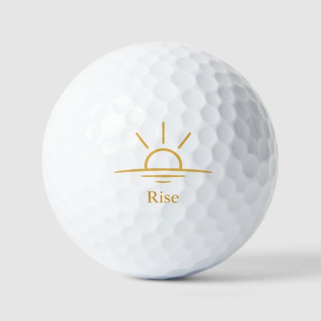 Pelotas De Golf Ascenso — Amanecer minimalista (Anverso)