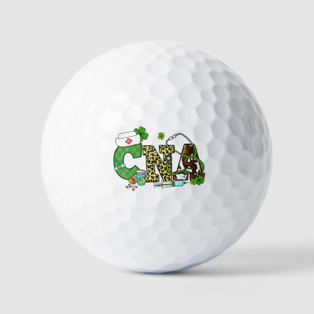 Pelotas De Golf Asistente de Enfermería certificado St. Patrick (Anverso)