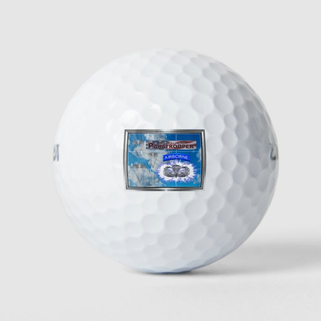Pelotas De Golf Asombroso paracaidista y bandera estadounidense (Anverso)