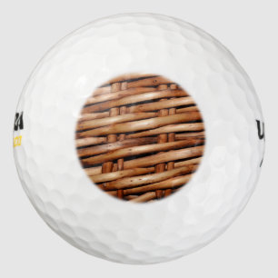 Pelotas De Golf Aspecto de la cesta de mimbre