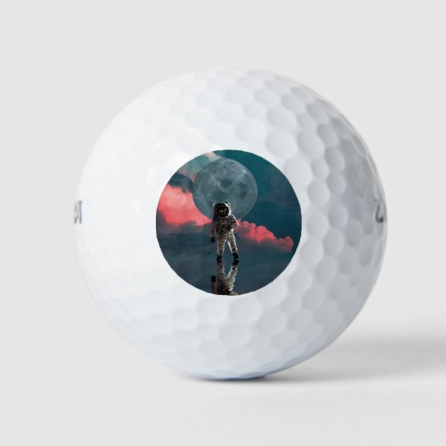 Pelotas De Golf Astronauta astronauta astronauta espacio artístico (Anverso)