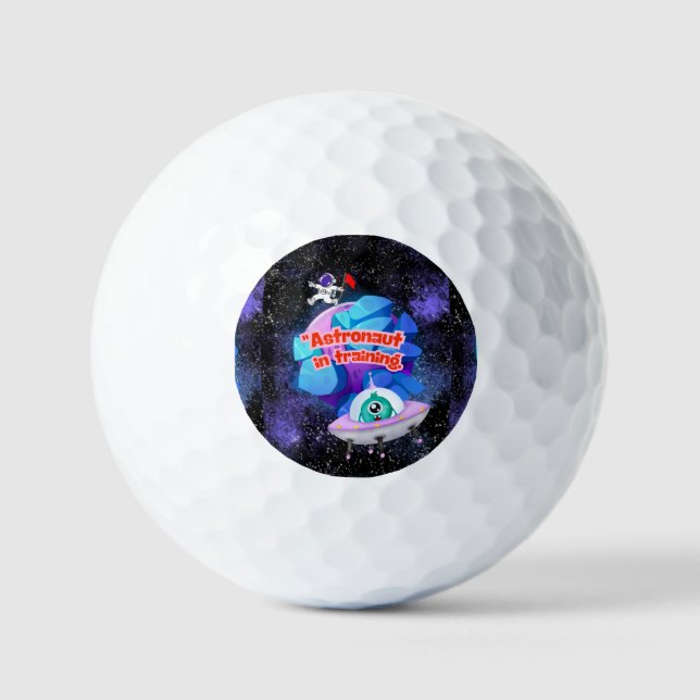 PELOTAS DE GOLF ASTRONAUTA EN ENTRENAMIENTO (Anverso)