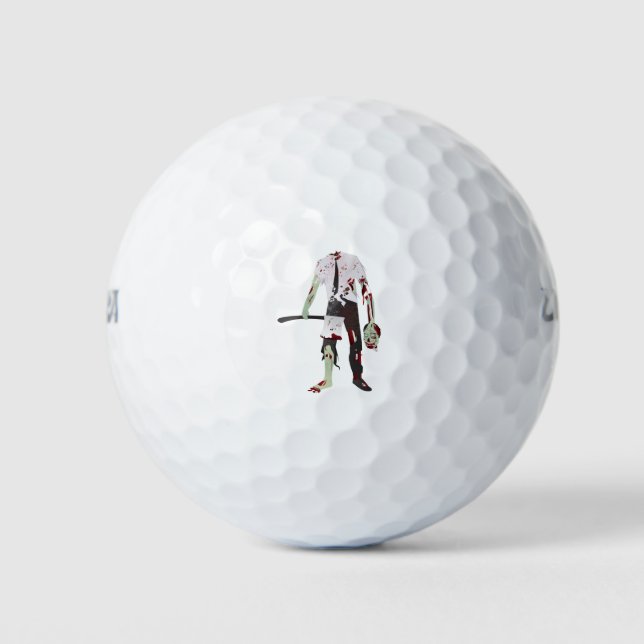 Pelotas De Golf asustado zombie de halloween (Anverso)