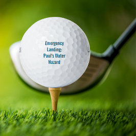 Pelotas De Golf Aterrizaje de emergencia gracioso: Peligro hídrico