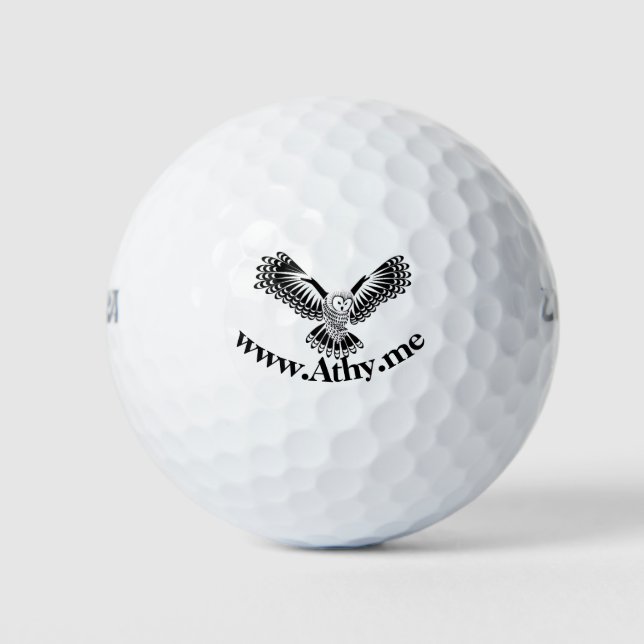 Pelotas De Golf Athy Ireland Owl Design Golf Ball (Anverso)