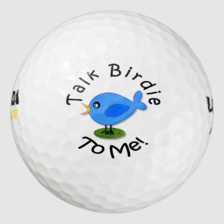 Pelotas De Golf Atractivo pájaro azul dulce "Háblame de pájaro"
