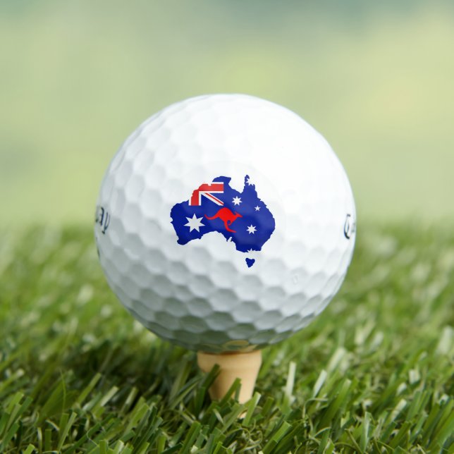 Pelotas de Golf Aussie - Regalo de Canguro de la B (Camiseta in situ)