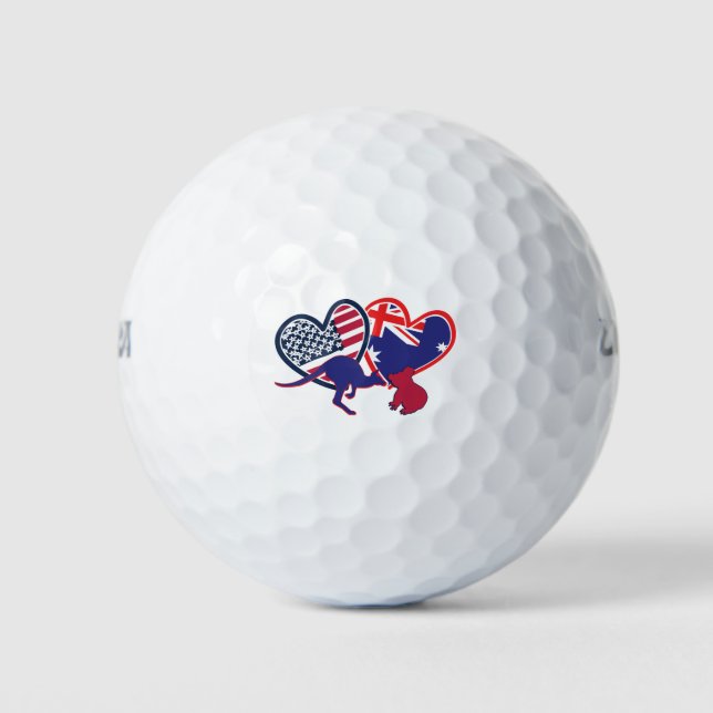 Pelotas De Golf Austrailia USA Kangaroo Koala (Anverso)