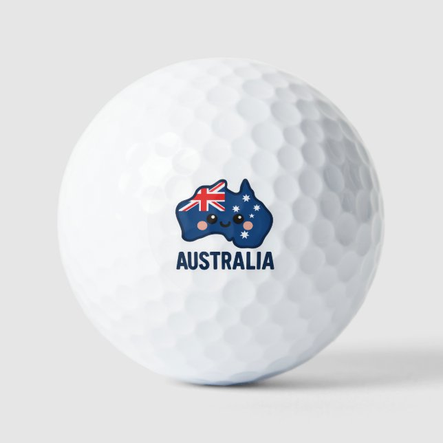 Pelotas De Golf Australia Kawaii Fusion - Negrita y Adorable (Anverso)
