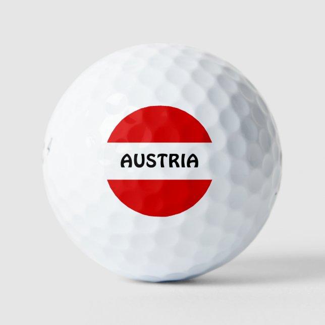 Pelotas De Golf AUSTRIA: Bandera de Austria (Anverso)