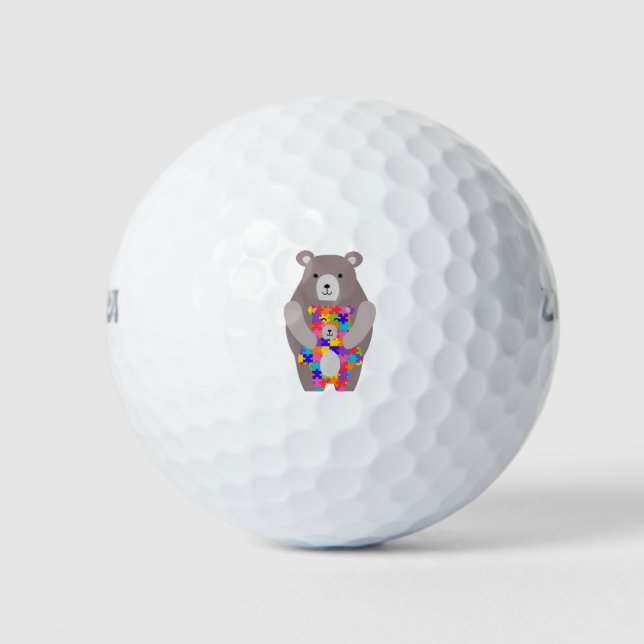 Pelotas De Golf autismo mama bear (Anverso)