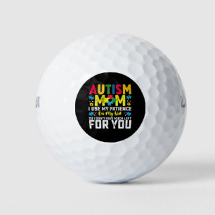 Pelotas De Golf Autismo Mamá Uso Mi Paciencia En La Conciencia De